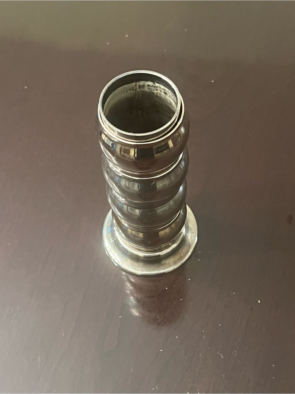 Silver plate napkin rings with holder